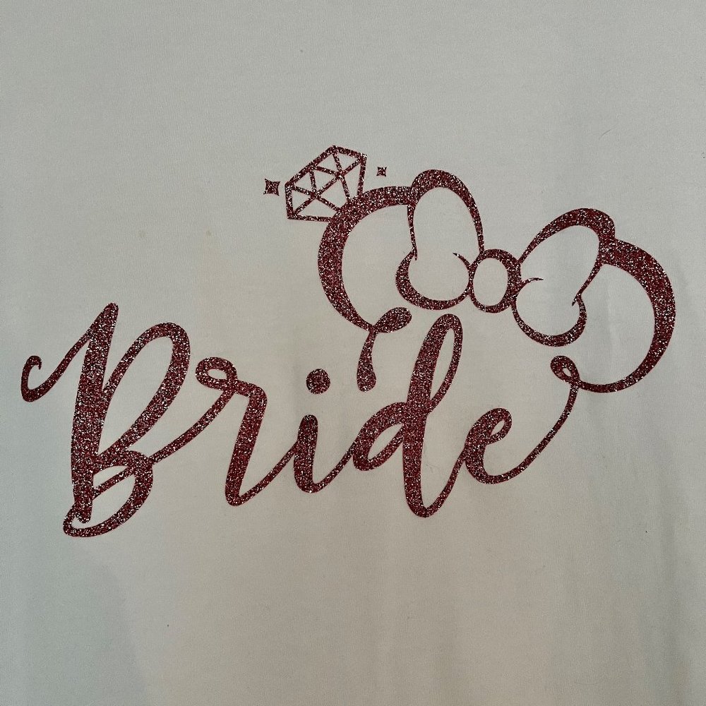 Disney Inspired Minnie Mouse Women's Bride T Shirt